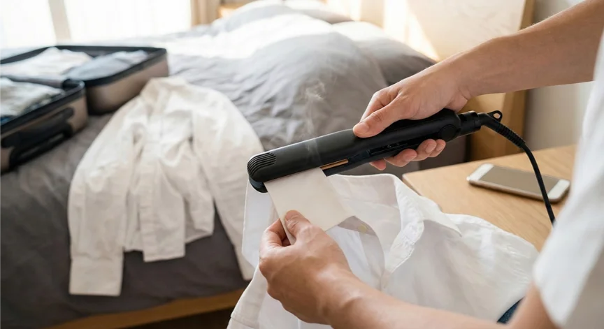 Fix a Wrinkled Collar When You Have No Iron