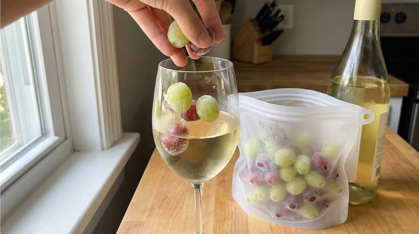 Replace Ice Cubes With Frozen Grapes