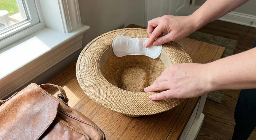 Stick a Panty Liner Inside a Hat